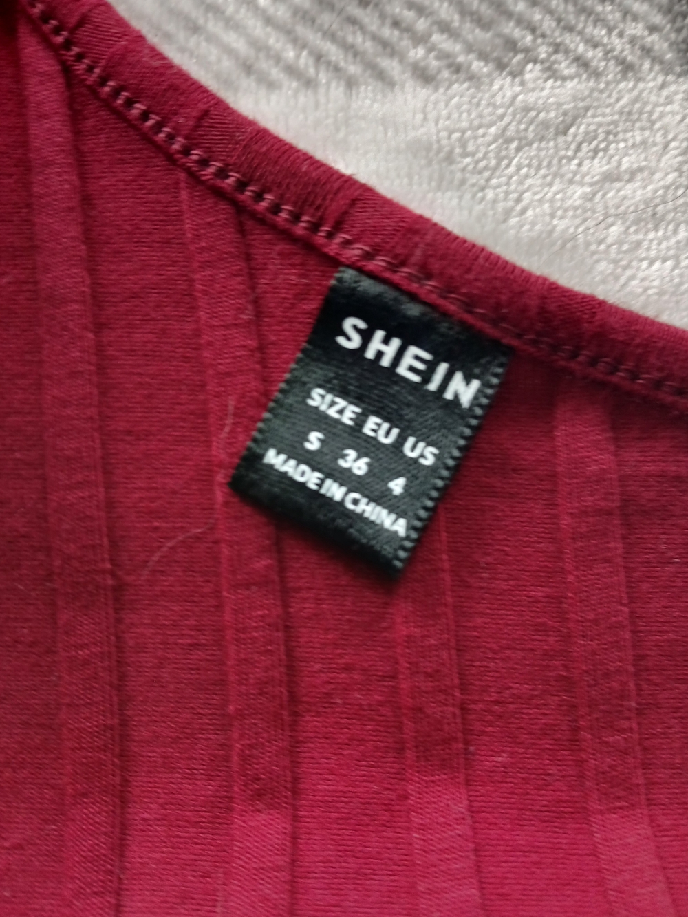 SHEIN Red One-Shoulder Ribbed Dress - Picture 7 of 9